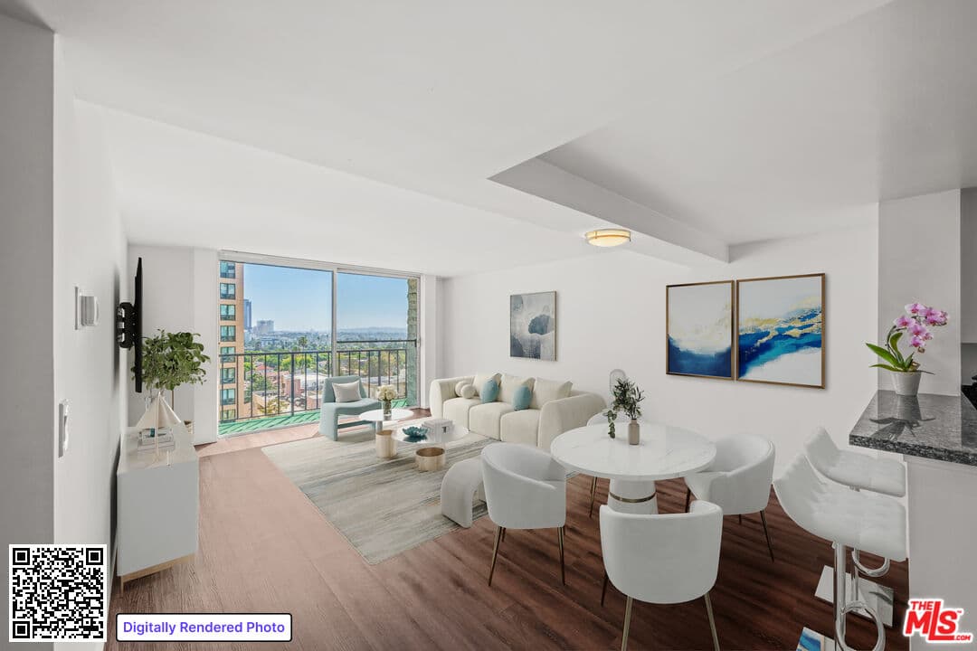 Wilshire Marquis #1412 Virtually Staged Living Rm (photo 1 of 25)